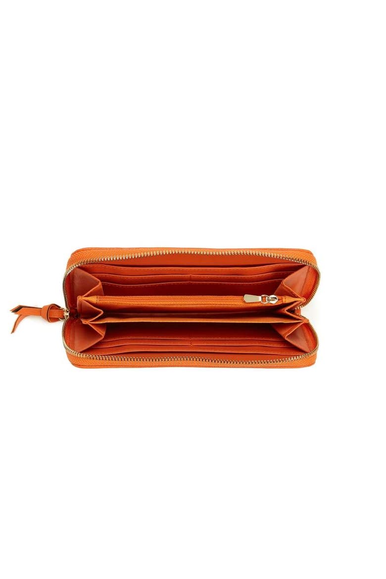 Serene Vegan Zip Around Wallet, Alternate, color, Sunset