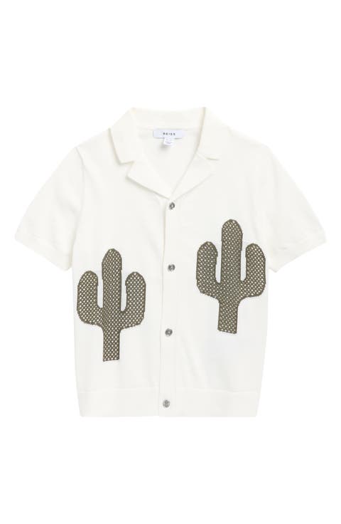 Kids' Takla Cuban Embroidered Button-Up Shirt (Little Kid & Big Kid)