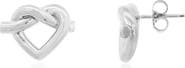 The Lovery Fine Jewelry Heart Knot Stud Earrings