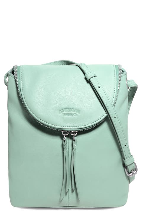 Large Hampton Leather Zip-Around Crossbody Bag