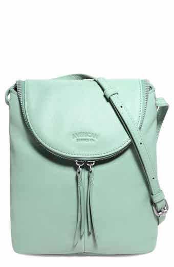 AMERICAN LEATHER CO. Large Hampton Leather Zip-Around Crossbody Bag