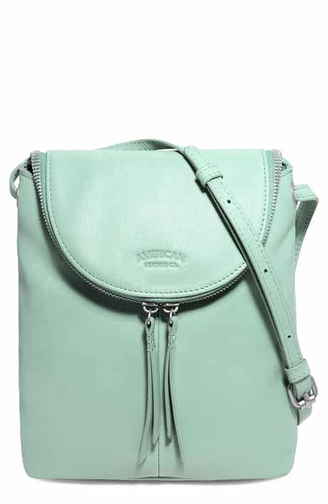 AMERICAN LEATHER CO. Large Hampton Leather Zip-Around Crossbody Bag