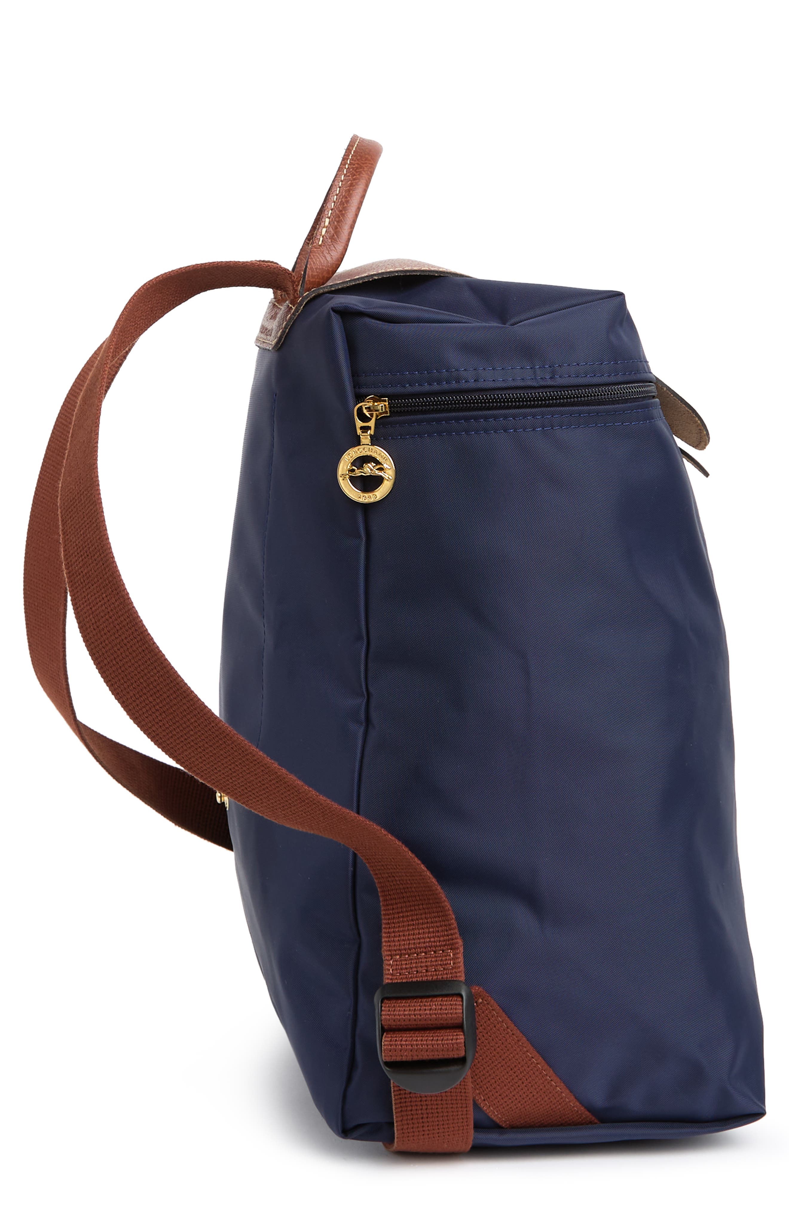 Large Le Pliage Backpack, Alternate, color, NAVY
