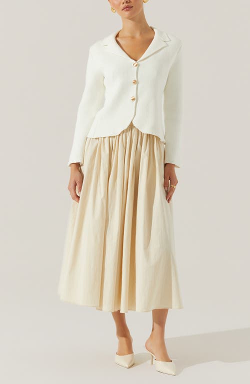 Astr The Label Sefina Cotton Blend Sweater Blazer In White