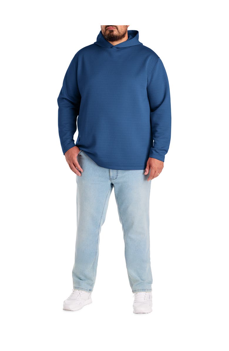 Reebok Big & Tall Textured Tech Hoodie, Alternate, color, Athletic Blue