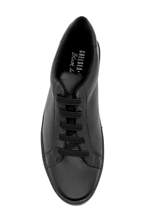 Shop Chelsea Crew Meloni Low Top Sneaker In Black Leather