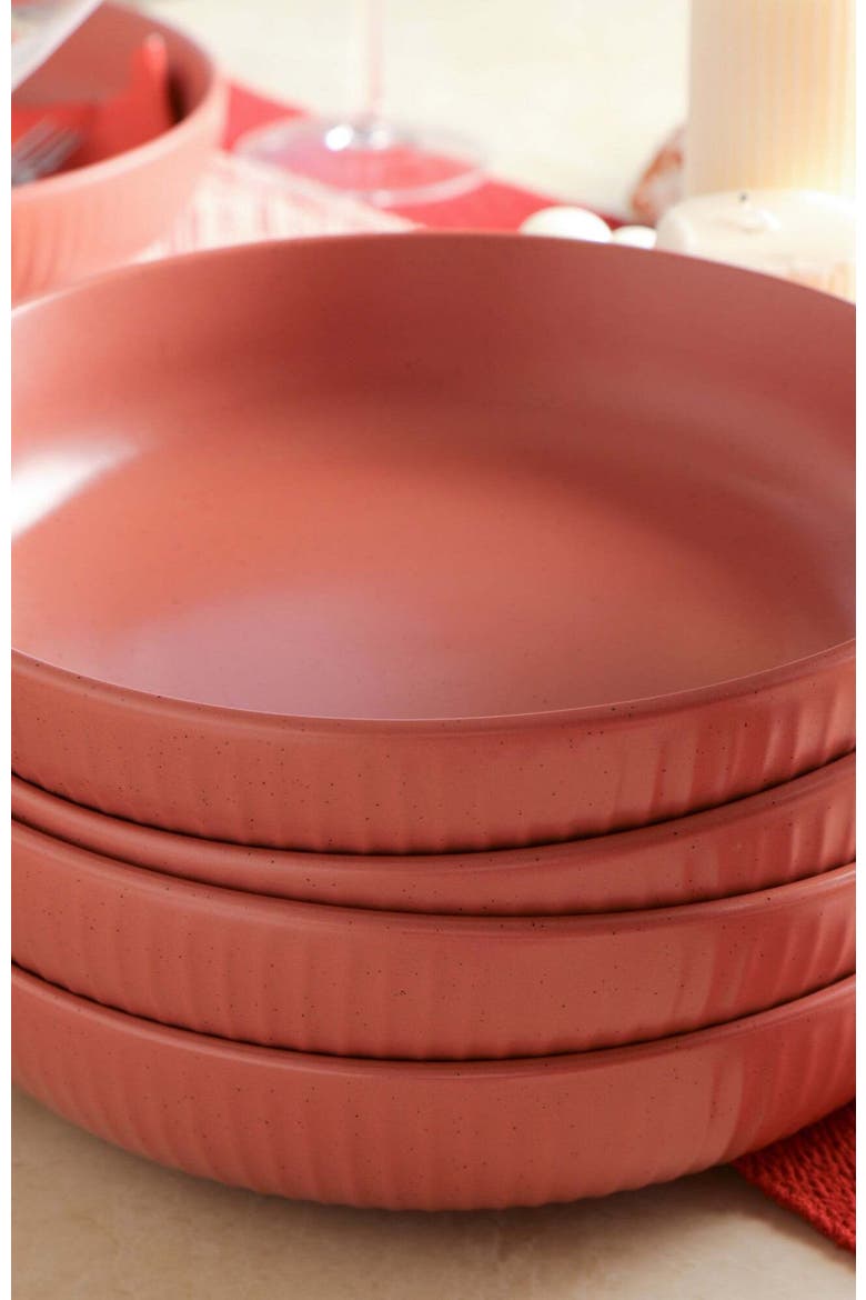 Logan Stoneware 4-Piece Bowl Set, Alternate, color, Terracotta
