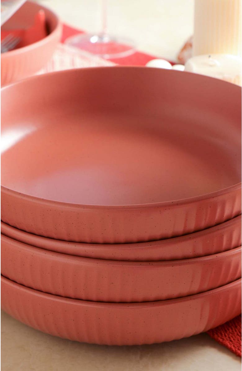 Stone Lain Logan Stoneware 4-Piece Bowl Set, Alternate, color, Terracotta
