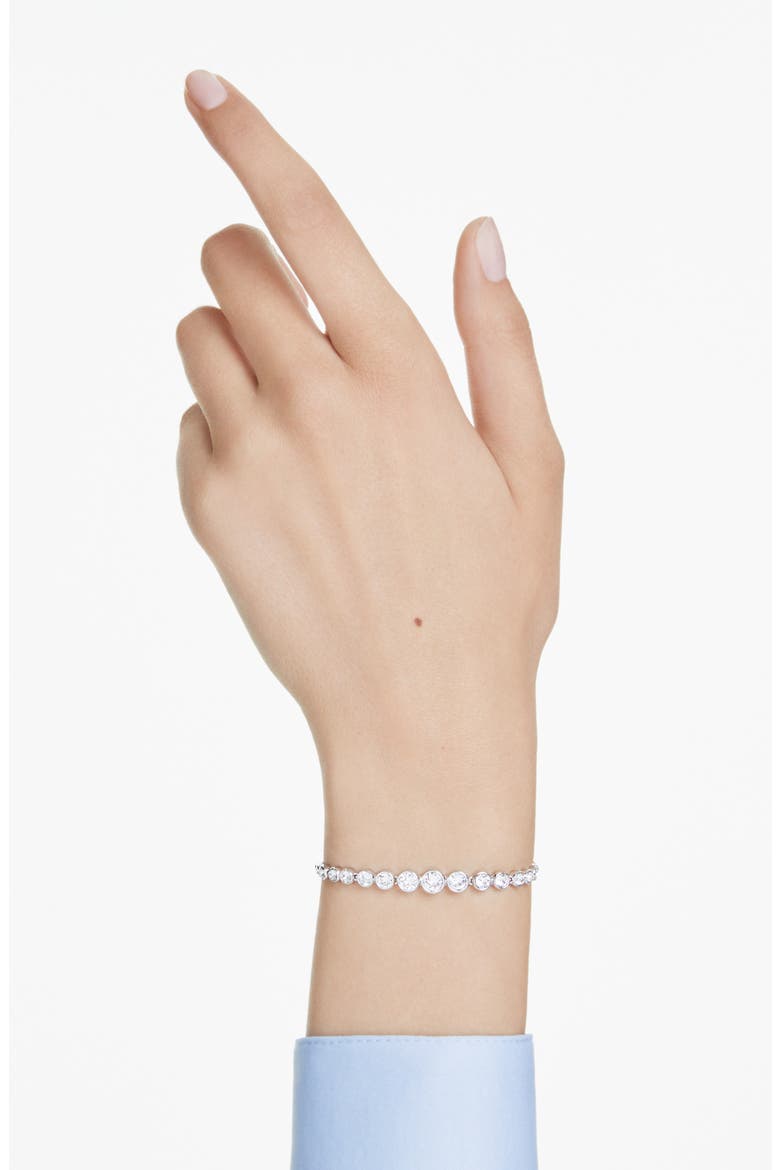 Imber Crystal Slider Bracelet, Alternate, color, CRYSTAL/ SILVER