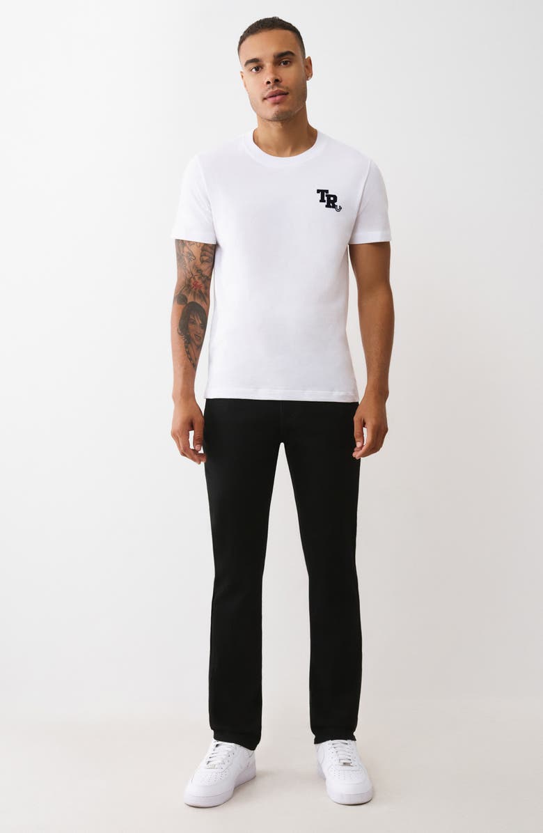 True Religion Geno Stud Slim Fit Jeans, Alternate, color, Rinse Black