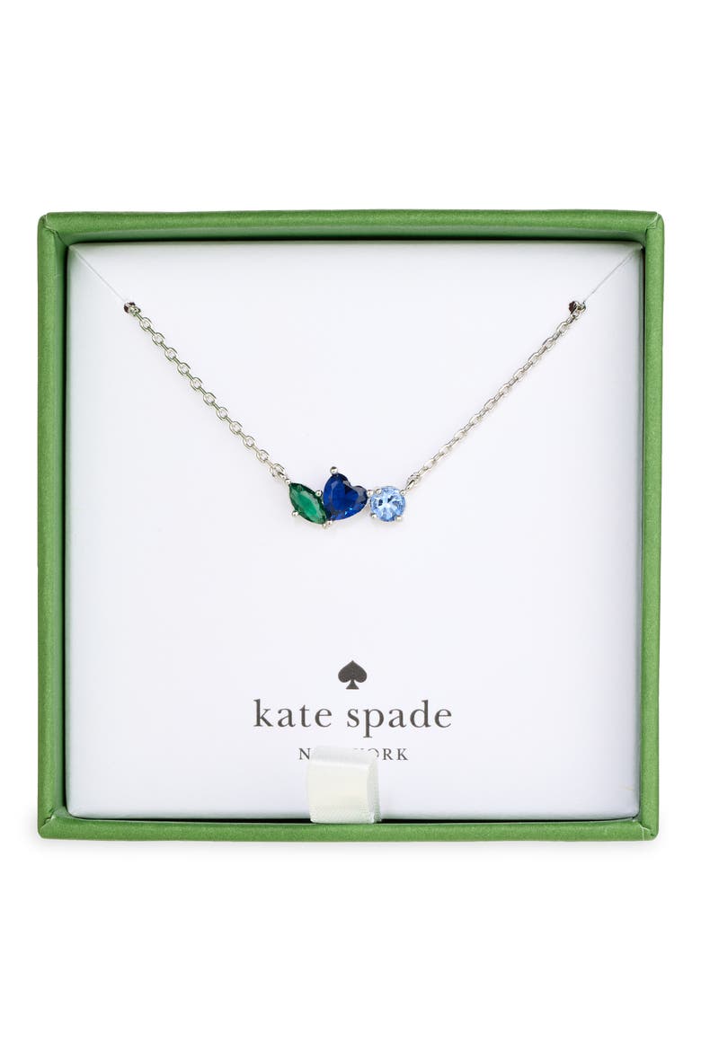 Cluster Pendant Boxed Necklace, Main, color, BLUE MULTI