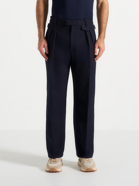 Pierre Relaxed Fit Pleated Tailored Trousers