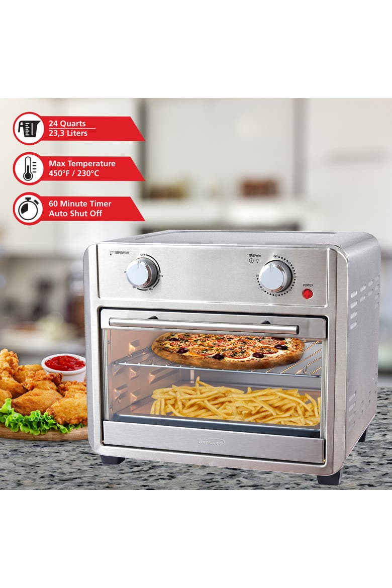 1700W 24 Quart Convection Air Fryer Toaster Oven Silver, Alternate, color, Silver