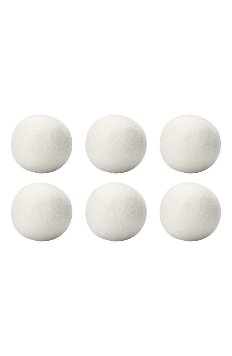 PURSONIC 100% Pure New Zealand Wool Dryer Balls, Main, color, White
