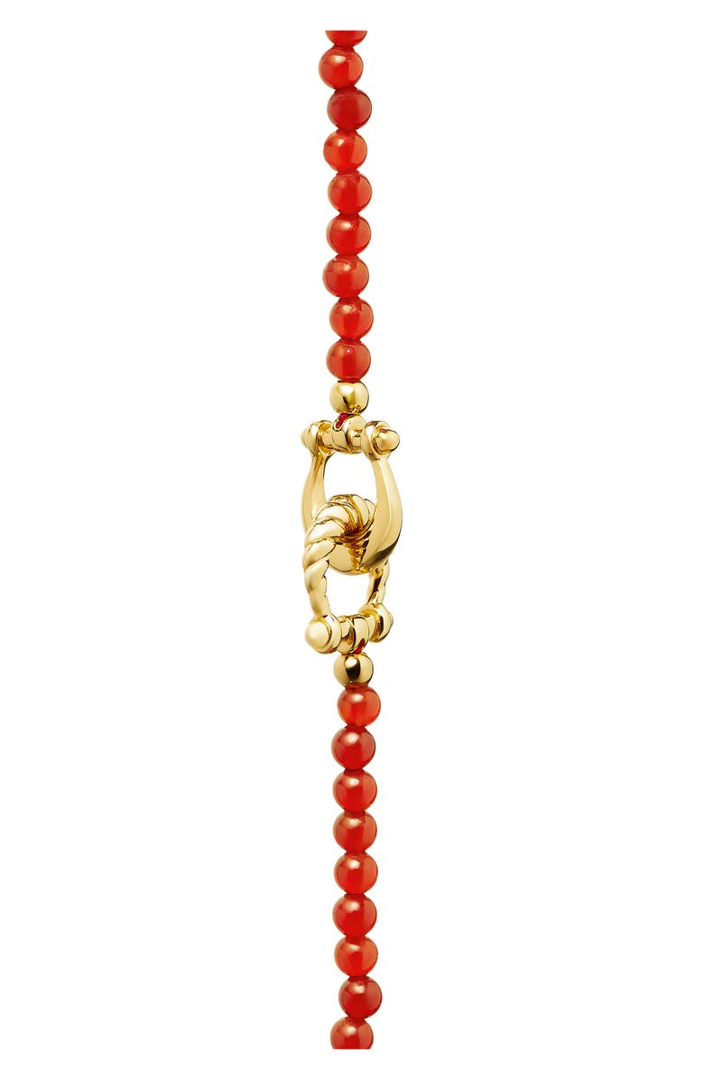Missoma Lunar Year Horseshoe & Red Onyx Bead Bracelet, Alternate, color, Gold/Red