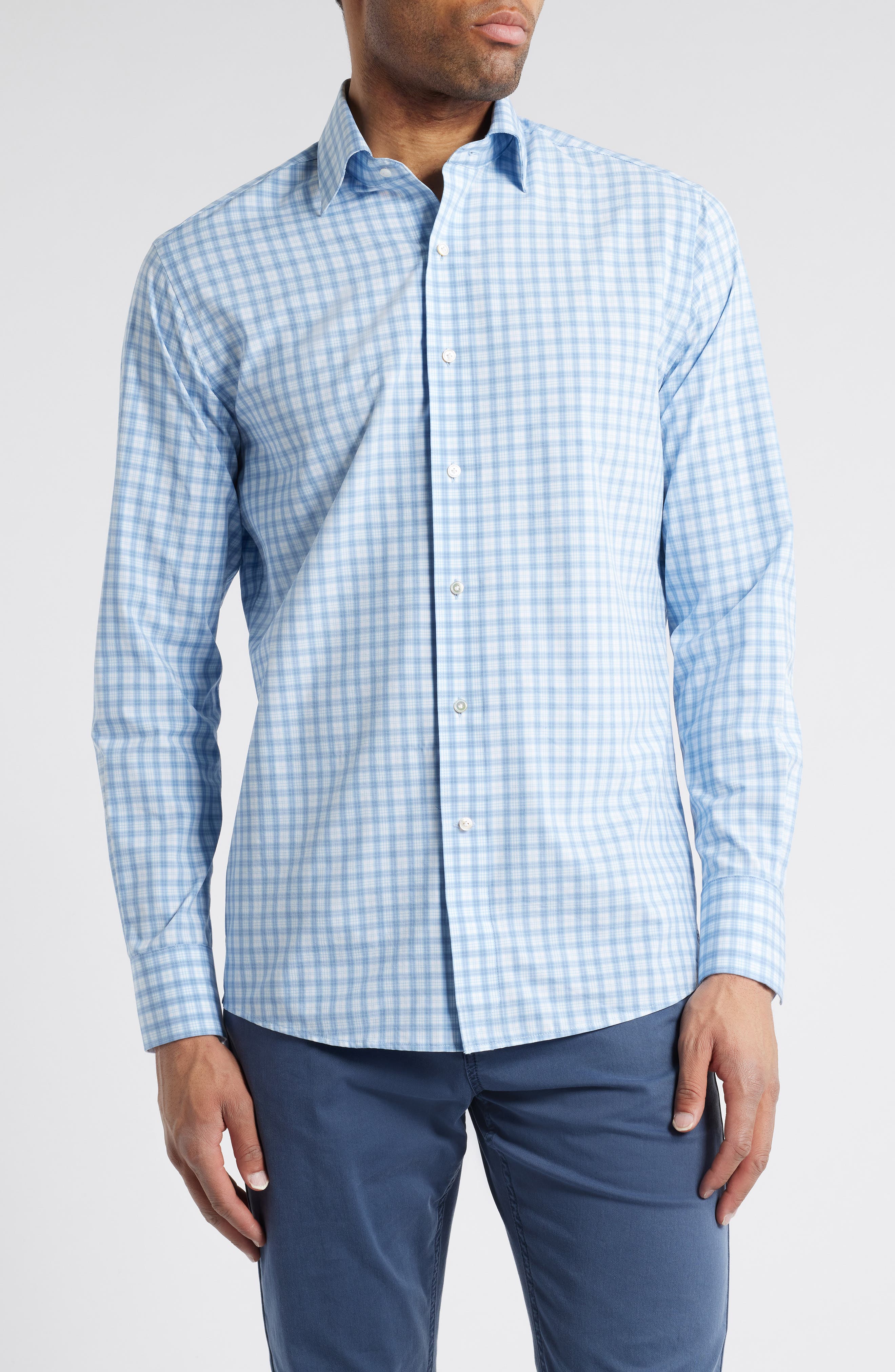 Peter Millar Crown Crafted Coltrane Performance Poplin Button-Up Shirt