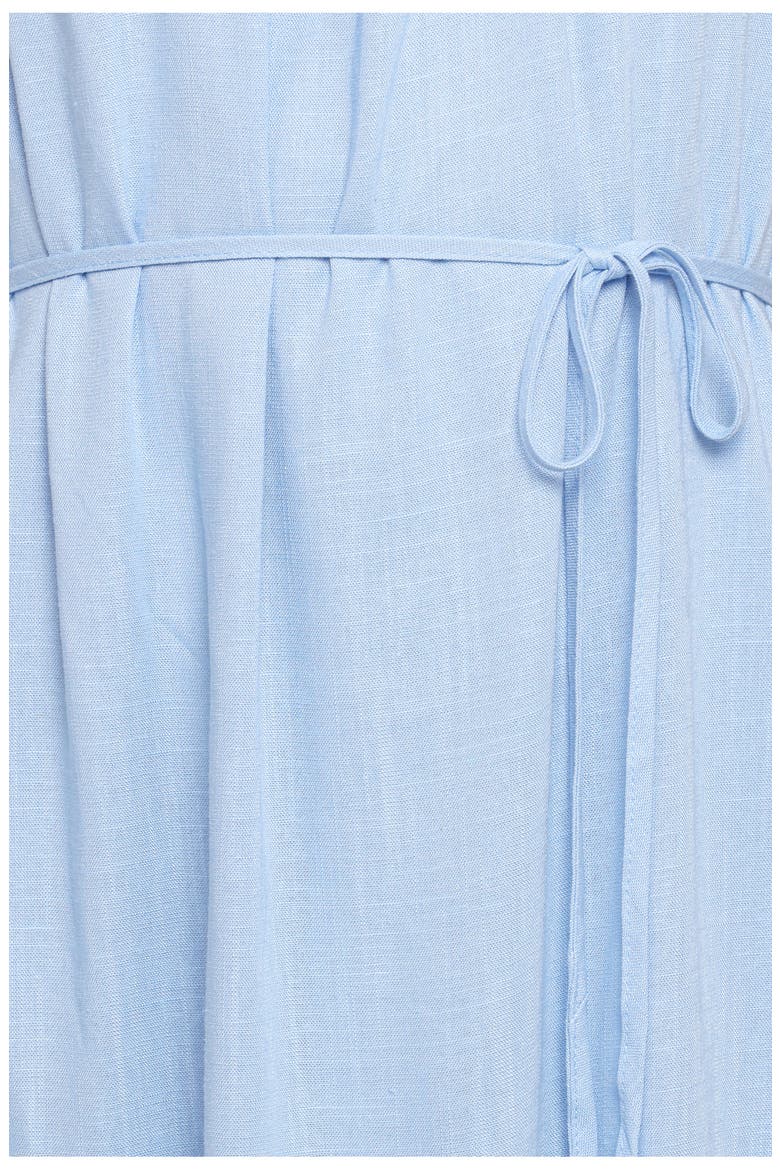 Halter Neck Linen Blend Maxi Dress, Alternate, color, PALE BLUE