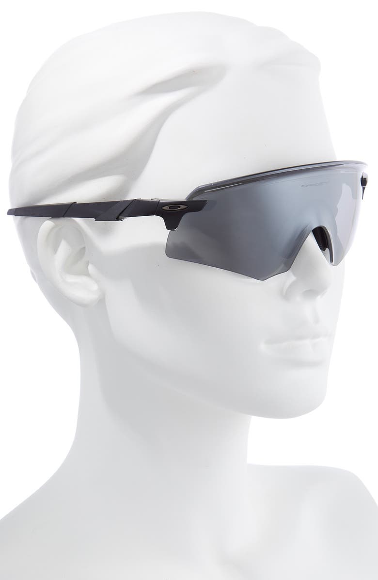 Oakley Encoder 36mm Small Shield Sunglasses, Alternate, color, Matte Black/ Prizm Black