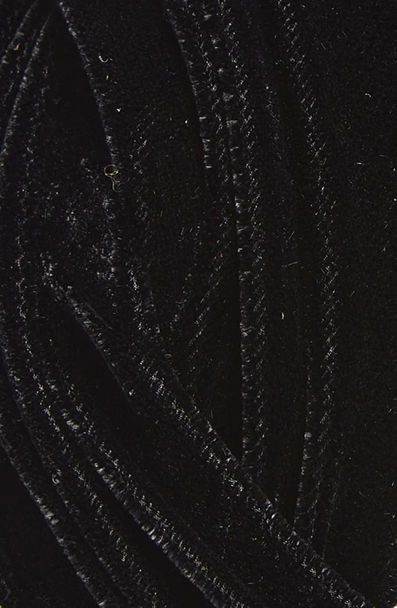 Tasha Pleated Velvet Headband, Alternate, color, Black