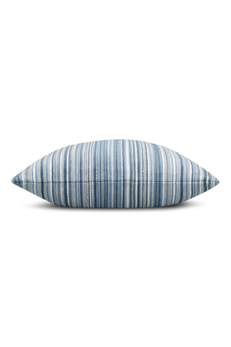 Plush Velvet Stripe Indoor & Outdoor Woven Accent Pillow, Alternate, color, Cloud
