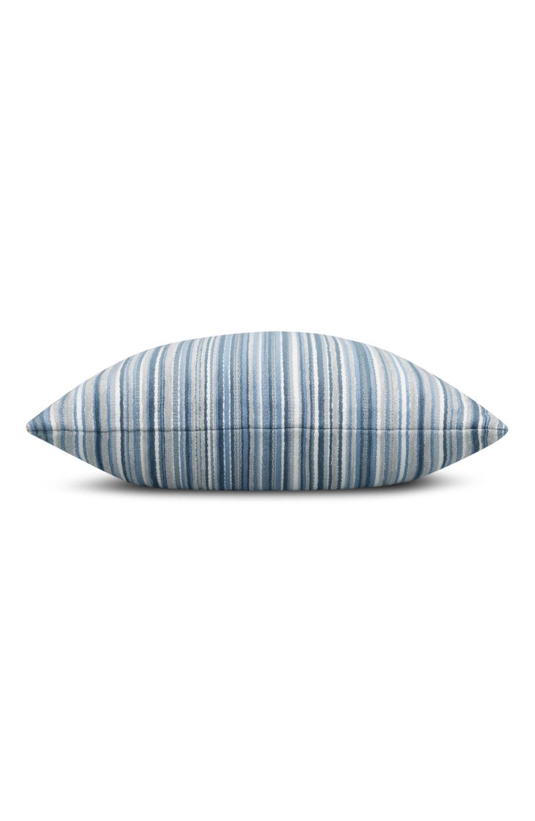 Elaine Smith Plush Velvet Stripe Indoor & Outdoor Woven Accent Pillow, Alternate, color, Cloud