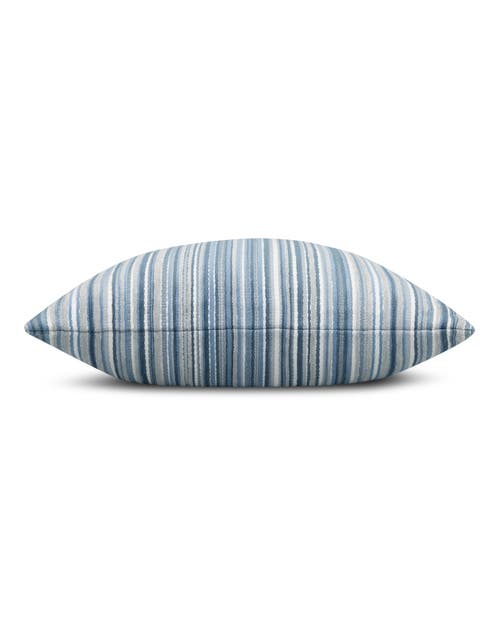 Elaine Smith Plush Velvet Stripe Indoor & Outdoor Woven Accent Pillow In Blue