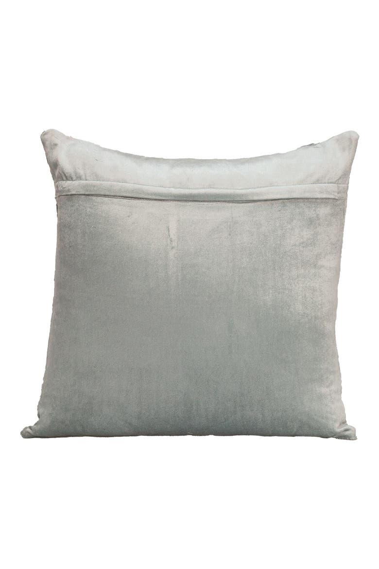 Tufted Velvet Square Throw Pillow, Alternate, color, GREY