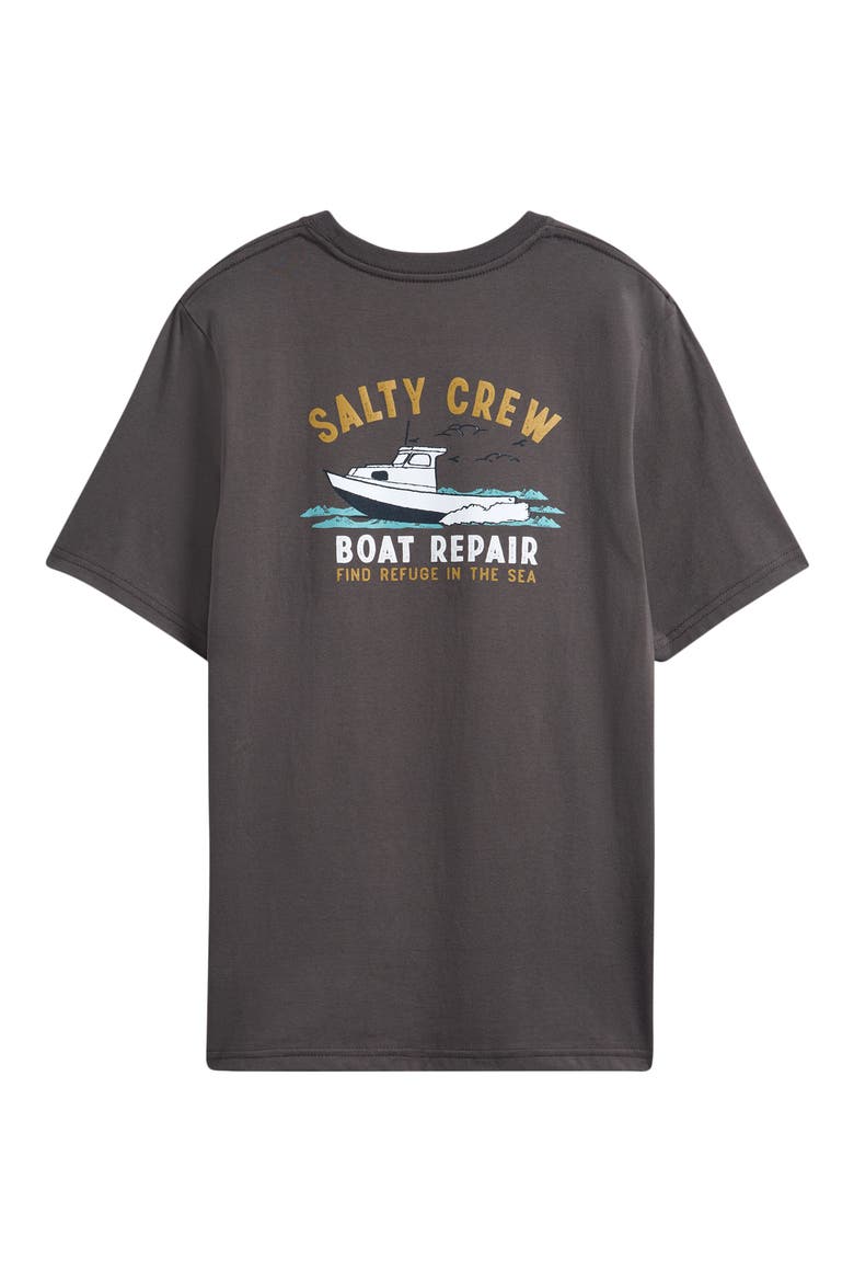 Kids' Boat Repair Cotton Graphic T-Shirt, Alternate, color, CHARCOAL