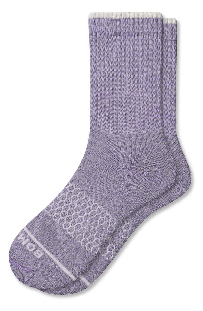 Bombas Merino Wool Blend Half Calf Socks, Alternate, color, Iris