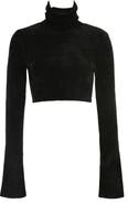HOUSE OF CB Suri Crop Chenille Turtleneck Sweater