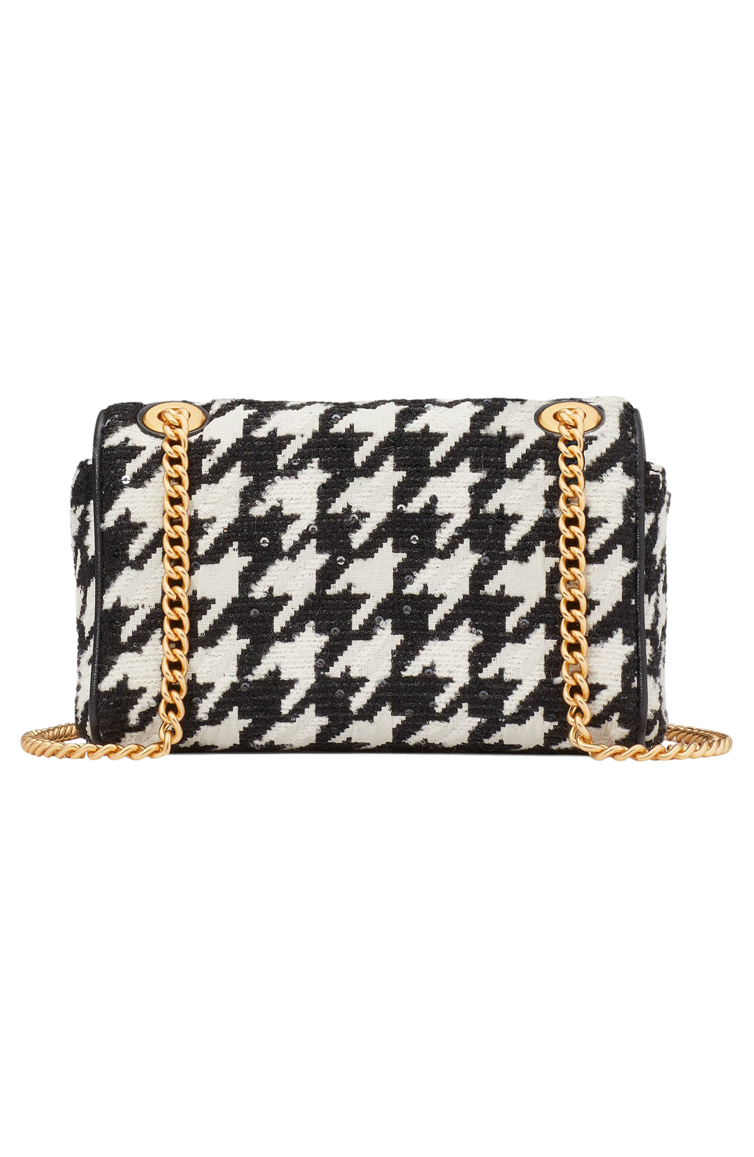 Kate Spade New York evelyn sequin houndstooth convertible crossbody bag, Alternate, color, 
