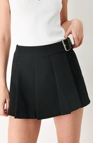 FREEMARKET Buckle Pleated Mini Skort
