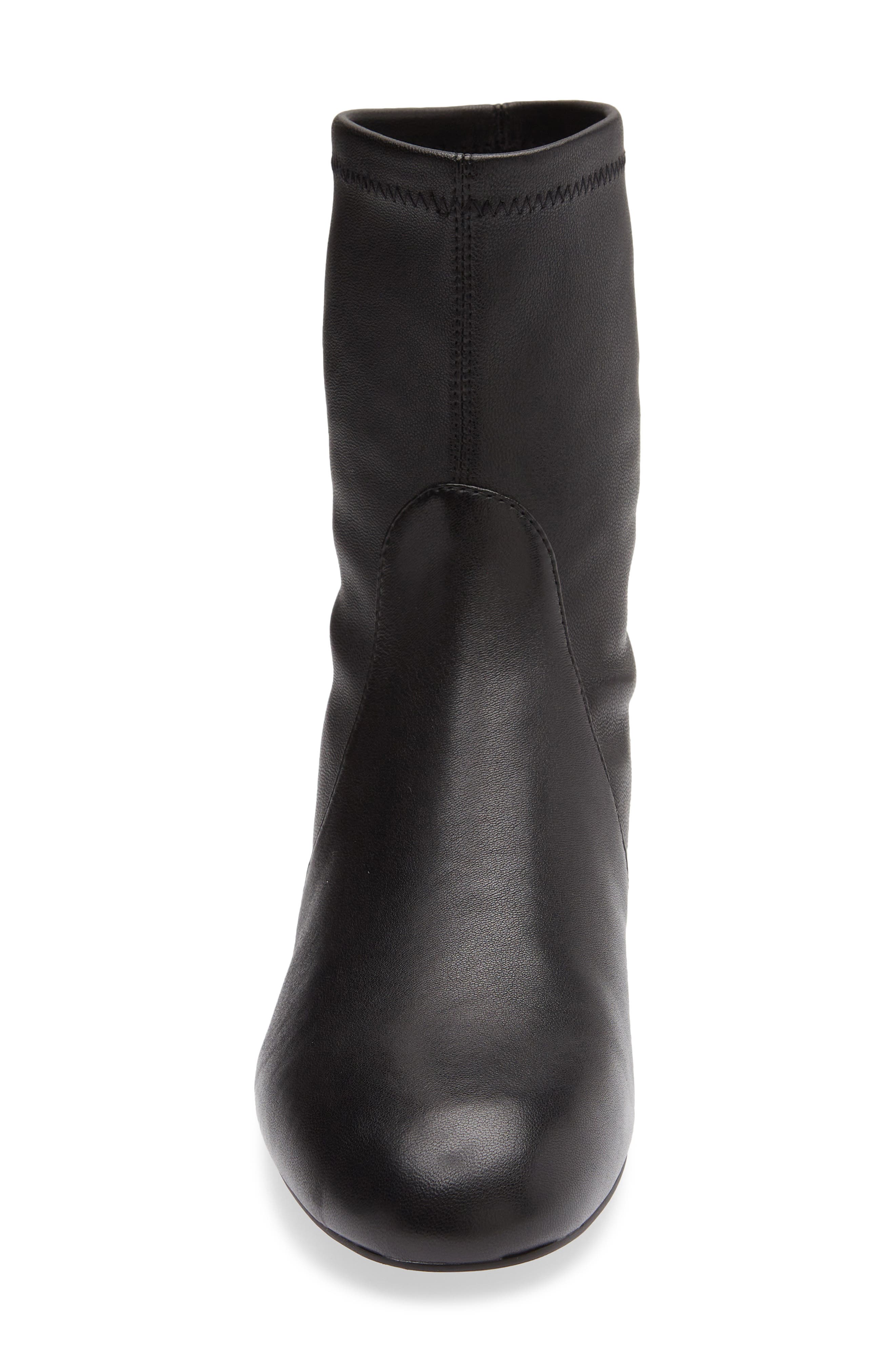 Odetta City 25 Stretch Leather Bootie, Alternate, color, BLACK