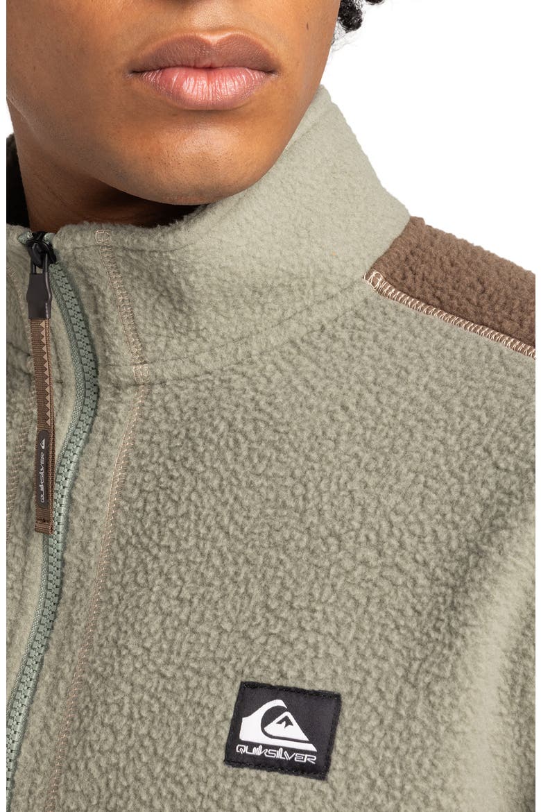 Clean Coast Recycled Polyester Fleece Half Zip Pullover, Alternate, color, SEA SPRAY