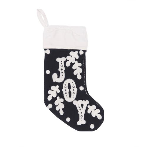 Carol & Frank Typography Christmas Stockings In Black