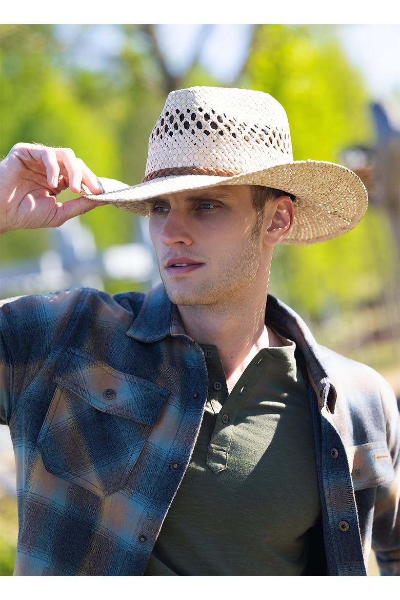 Antora Men's  Straw Western Hat, Alternate, color, Natural