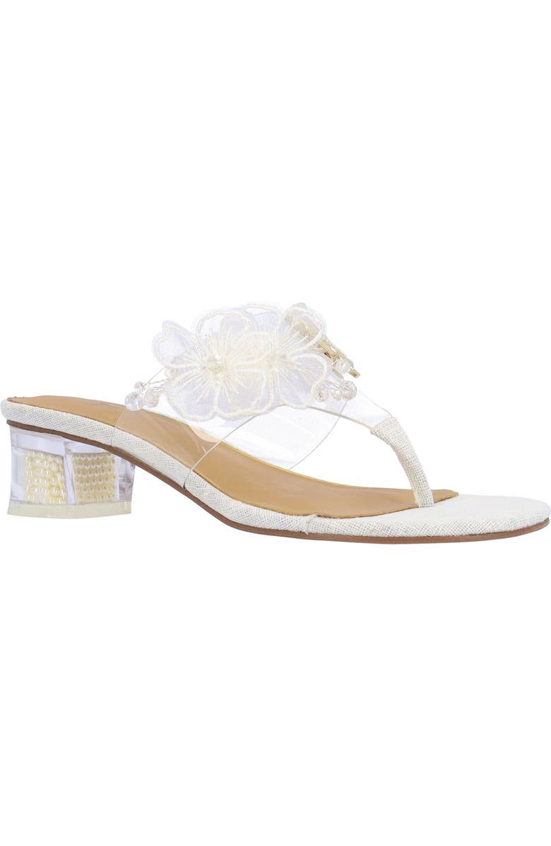J. Reneé Flowerfly SAndal, Main, color, Clear/ White/ Gold