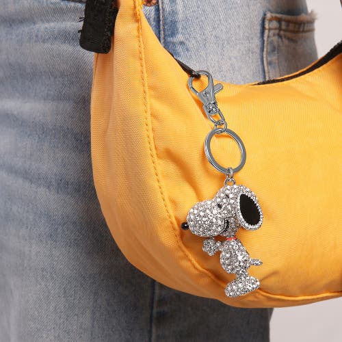 Peanuts Snoopy  Pave 3d Bling Keychain In White