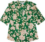 SUGARLIPS Lucena Floral Print Cotton Poplin Shirt