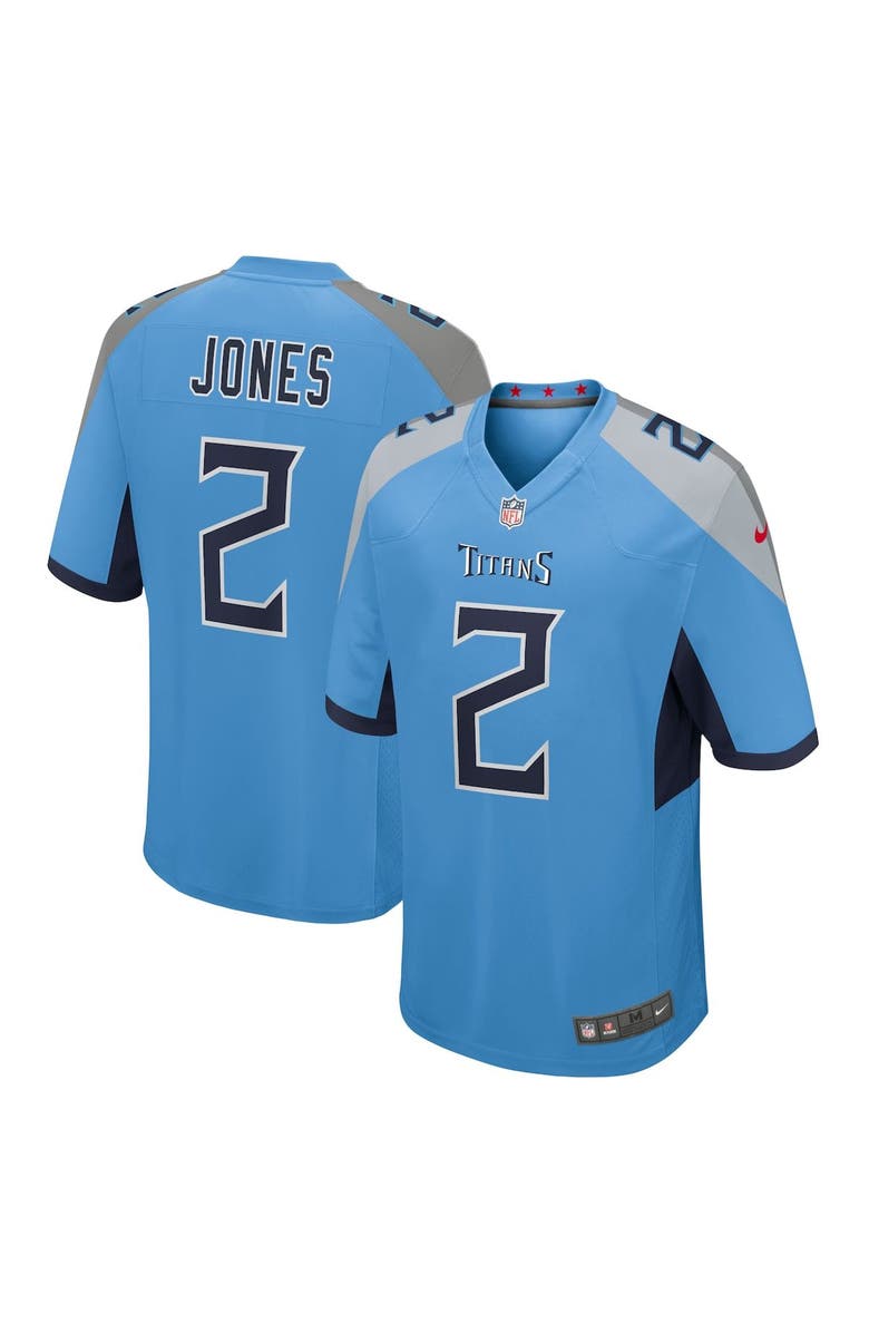Nike Men's Nike Julio Jones Light Blue Tennessee Titans Game Jersey, Alternate, color,