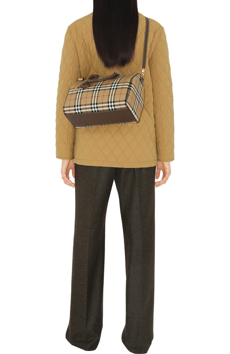Burberry Medium Check Bowling Bag, Alternate, color,