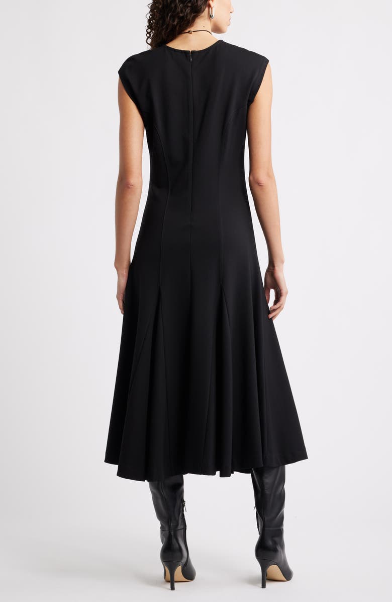 Nordstrom Princess Seam Fit & Flare Dress, Alternate, color, Black
