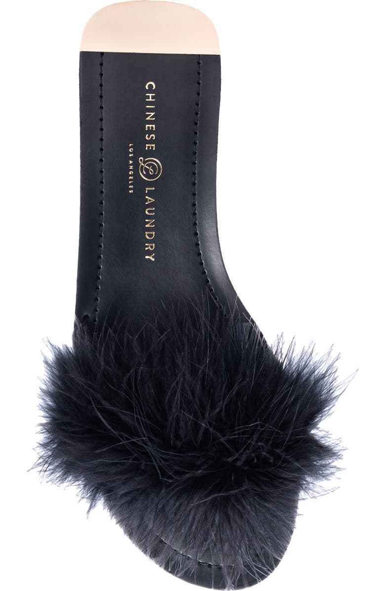 Chinese Laundry Zoey Faux Feather Slide Sandal, Alternate, color,