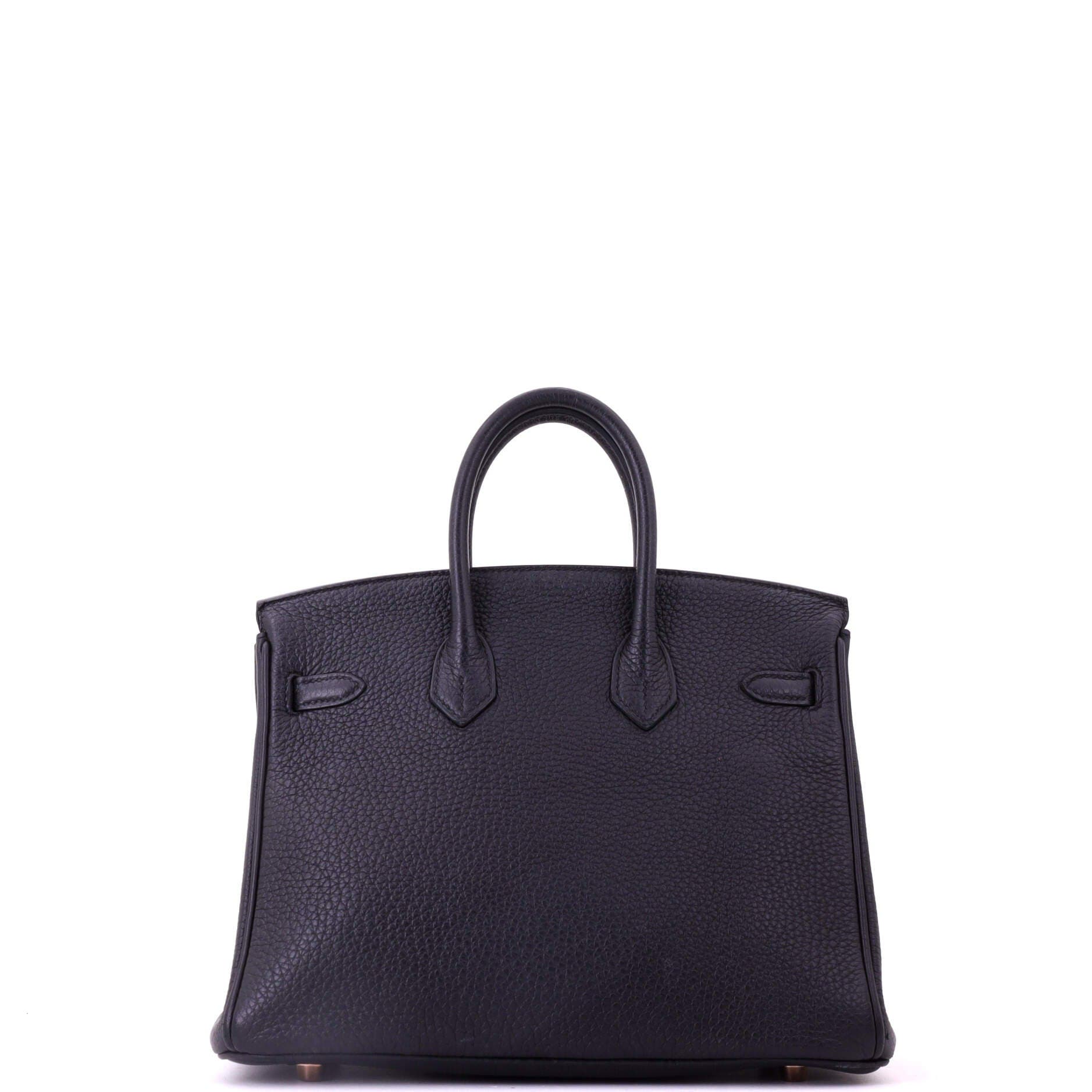 Pre-Owned Hermes Birkin Handbag Black Togo with Gold Hardware 25, Alternate, color, Noir