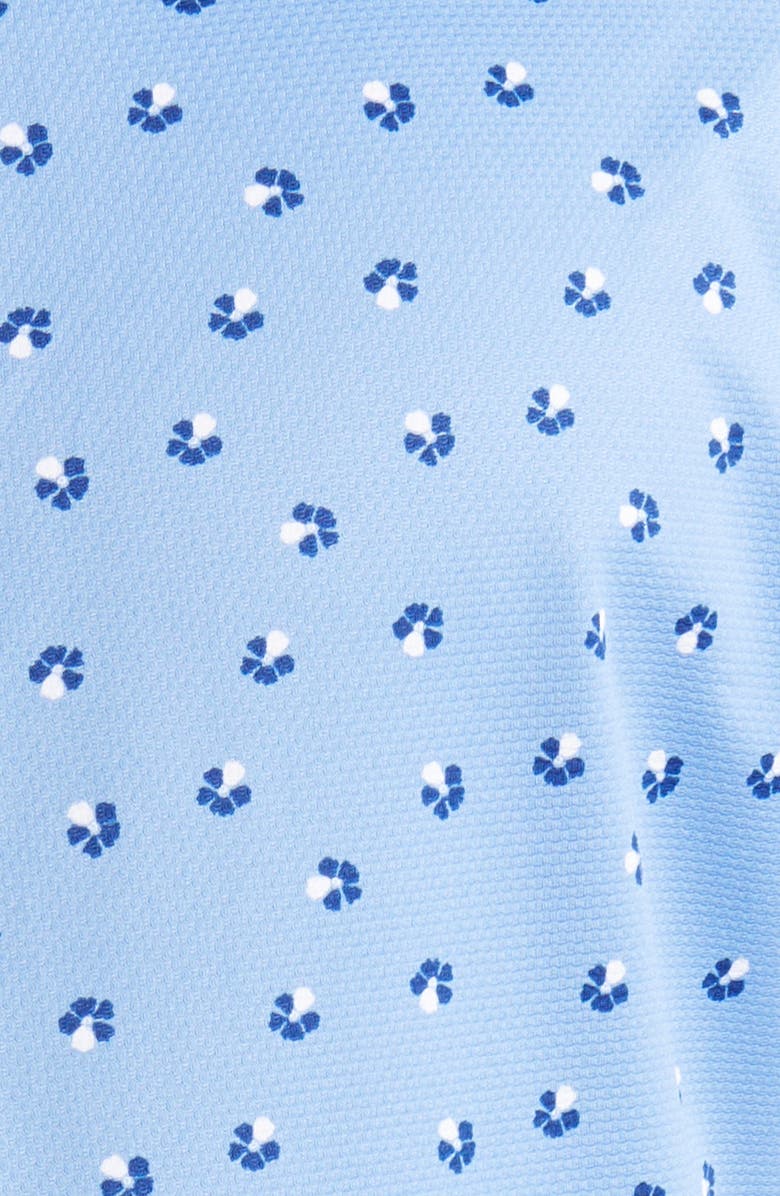 Mizzen+Main Halyard Floral Short Sleeve Performance Knit Button-Up Shirt, Alternate, color, 