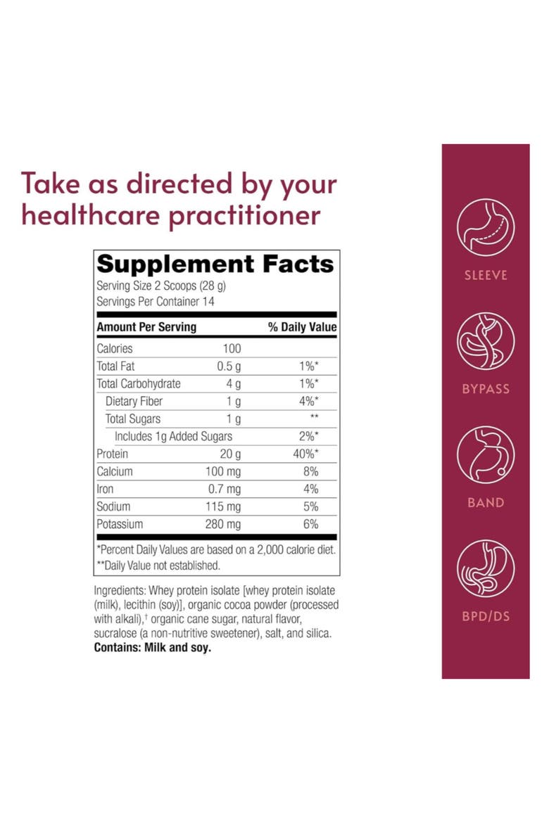 High Protein Supplement Mix Whey Isolate Low Sugar Chocolate 14 Servings, Alternate, color, None