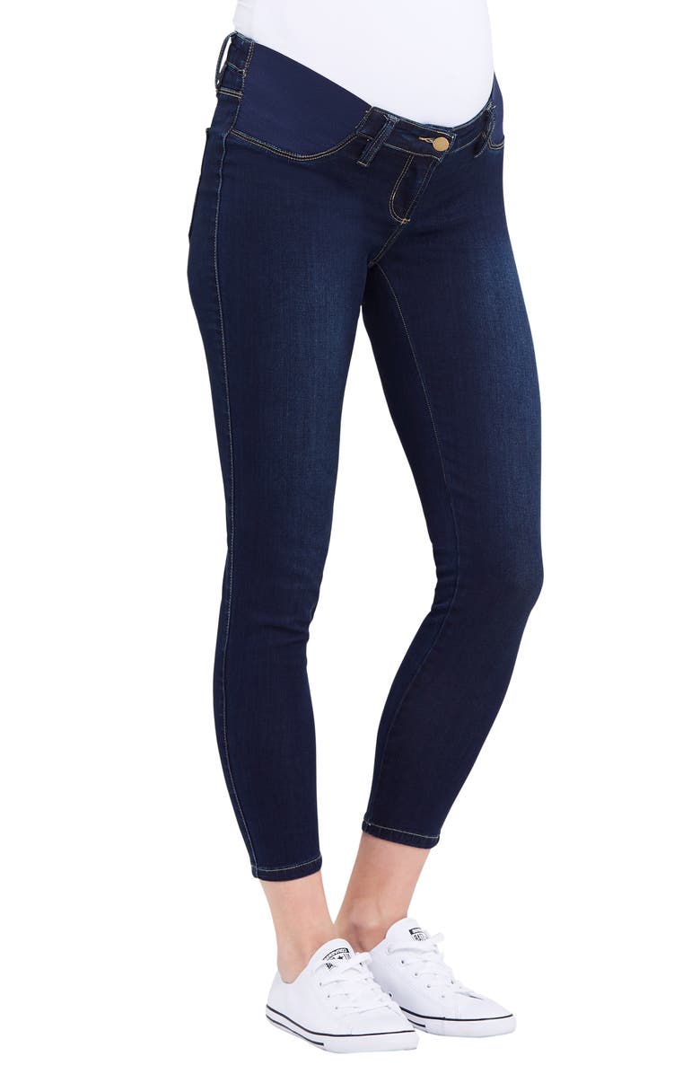 Ripe Maternity Isla Ankle Cut Maternity Jeggings, Alternate, color, Indigo