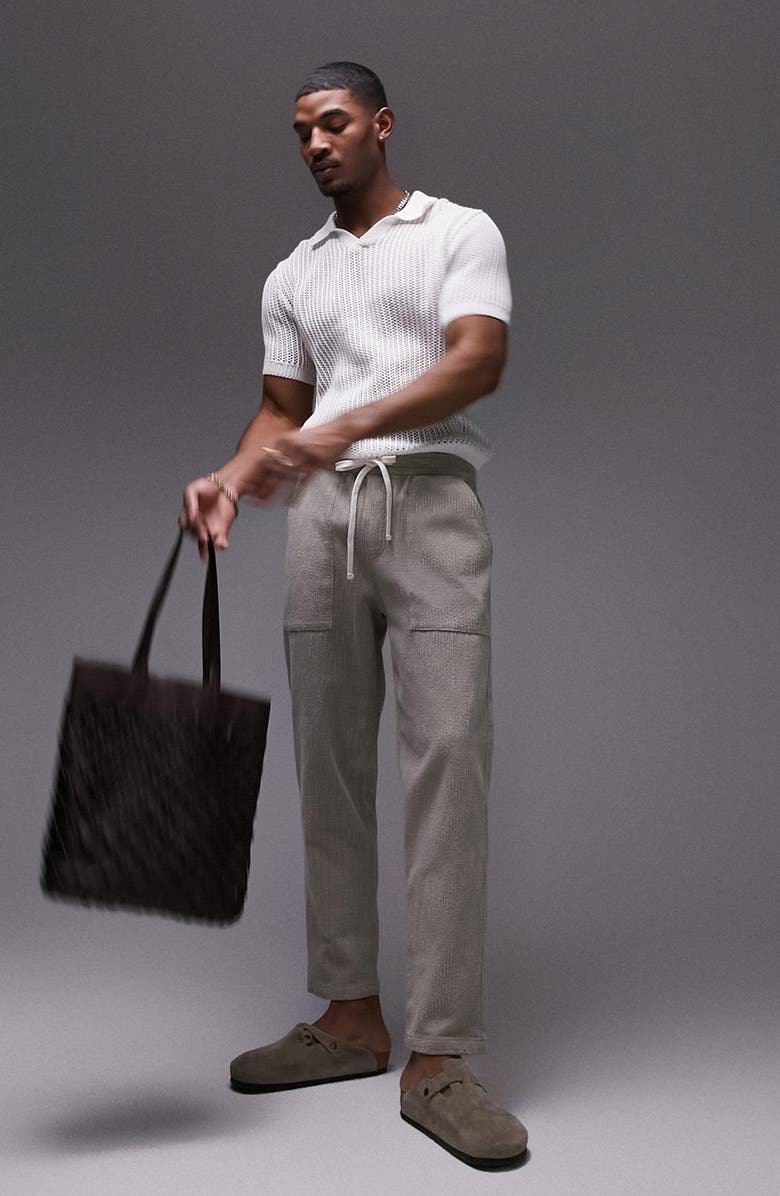 Topman Crochet Polo, Alternate, color, 