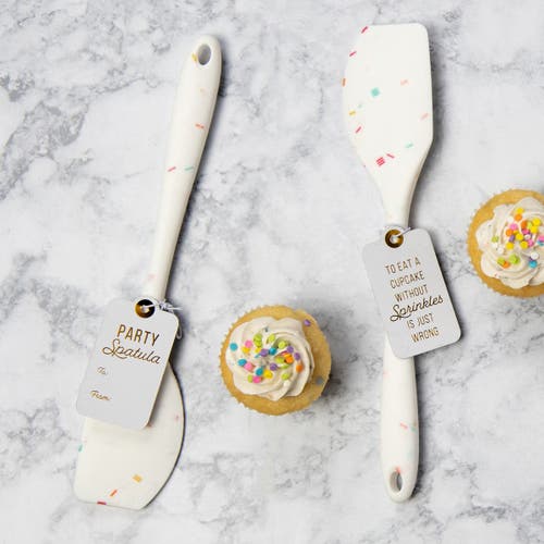 Totalee Gift To Eat A Cupcake Confetti Spatula Rubber White In White