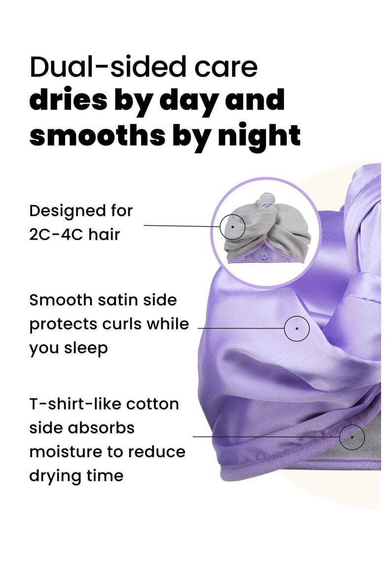 Dual Sided Hair Wrap, Alternate, color, LILAC/ GREY